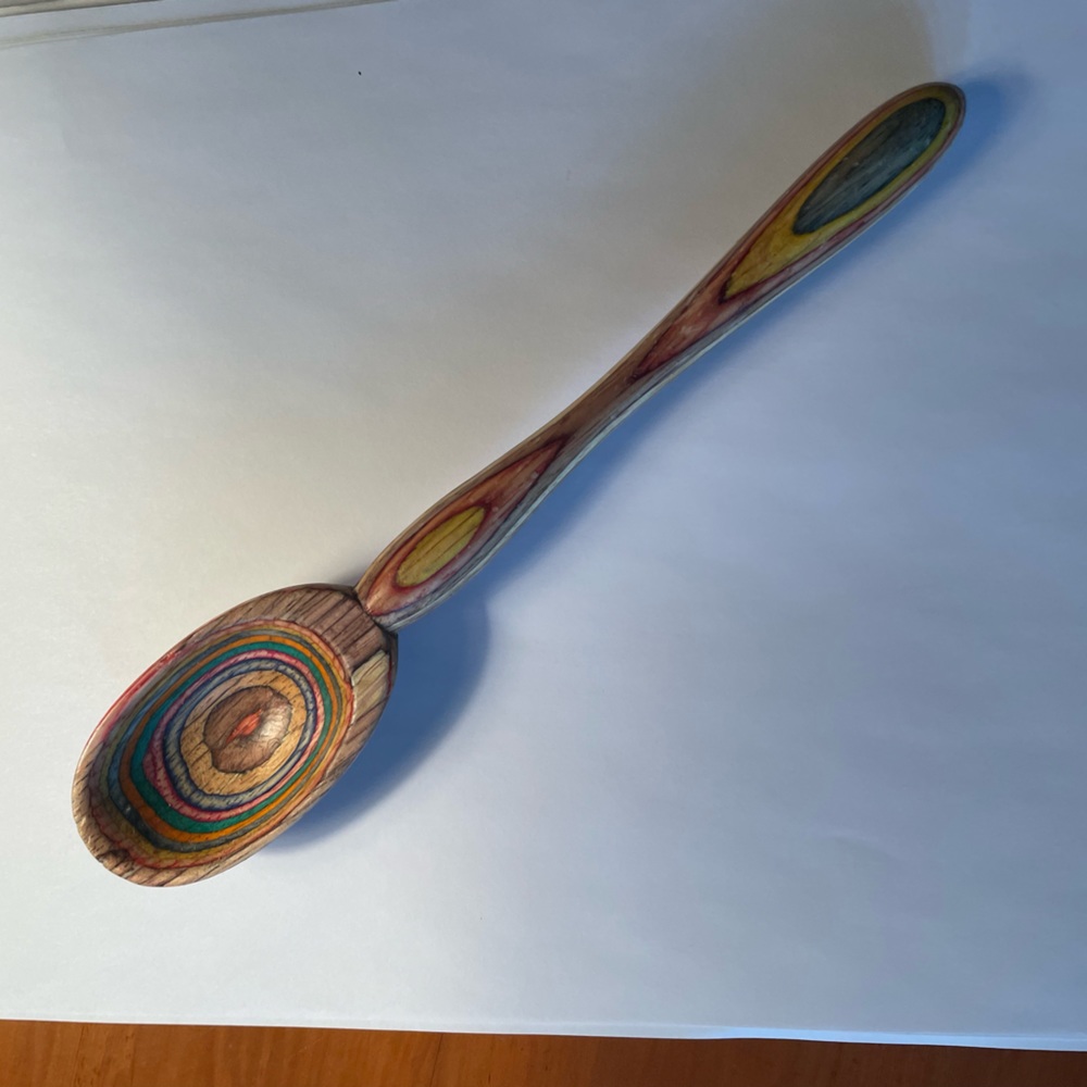 Handmade Rainbow Wooden Spoon